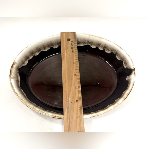 Pfaltzgraff Gourmet Brown Drip Glaze Stoneware Oval Casserole Dish #241 10" Long - Picture 6 of 10